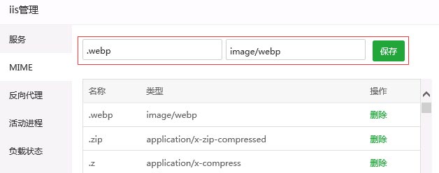 怎么让网站Windows服务器iis支持Webp图片格式