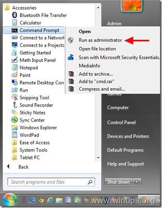 command prompt run as administrator